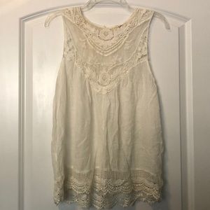 White lace tank top